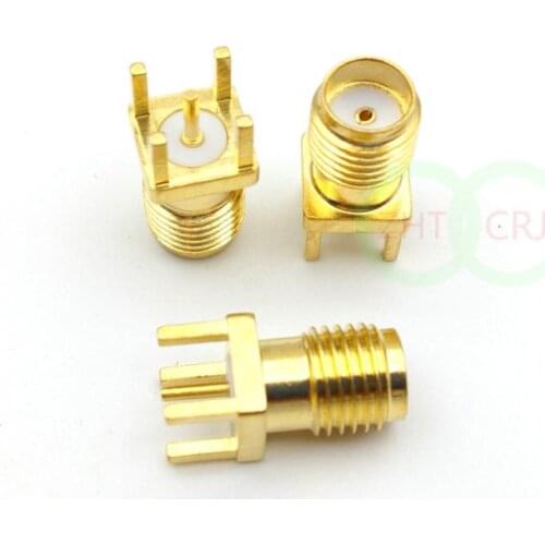 1000pcs Gold SMA female jack Panel Mount PCB Solder RF CONNECTOR