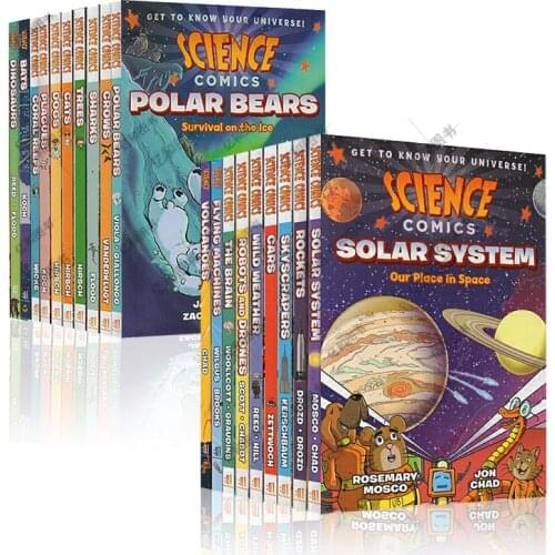 19 Books/Set English Science Comics Plants Animals Enlightenment Primary School Children Storybook Picture Novel