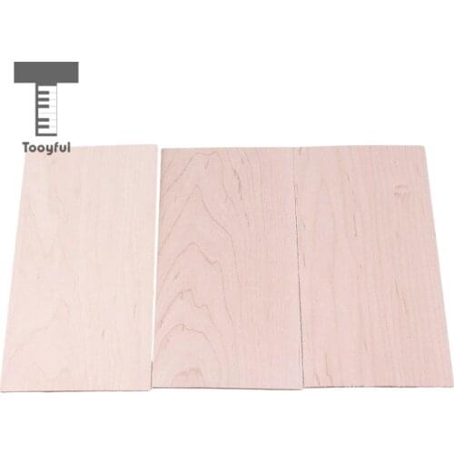 Tooyful 3 Pcs Maple Wood Guitar Head Veneer Headplate Headstock Luthier Tonewood DIY for Acoustic Classic Guitar Making
