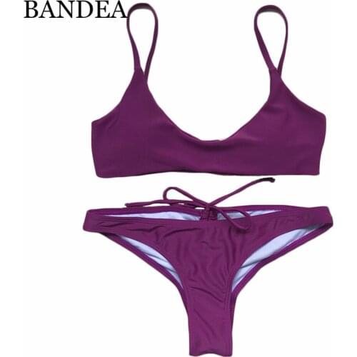 BANDEA 2019 New Sexy Thong Bikini Set Women Push Up Swimwear Brazilian Swimsuit Female Bandage Biquini Swimming Suit Summer