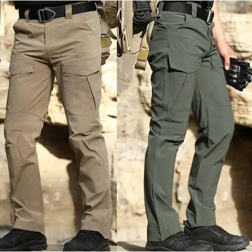 Quality Summer Tactical Pants Quick Dry Breathable Ripstop Military Army Cargo Pants Casual Male Combat Trousers Light Weight