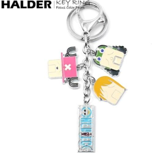 ONE PIECE Cosplay Key Chain Usopp Keychains Aame Metal Accessories Toys Nami Pendant Backpack Medallion