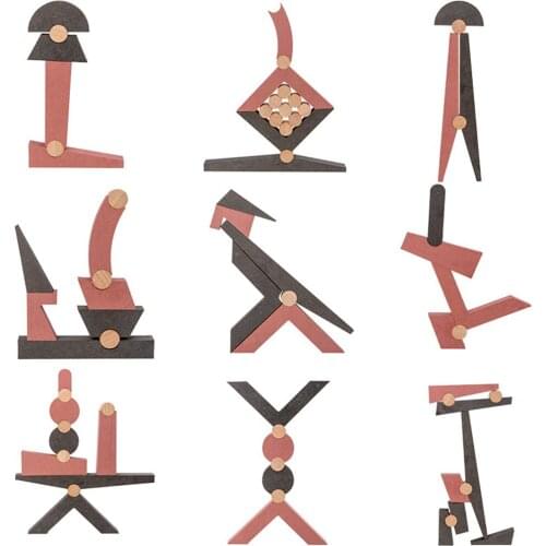 Wooden Building Blocks Toy Brain Teaser for Toddlers Early Development Gifts