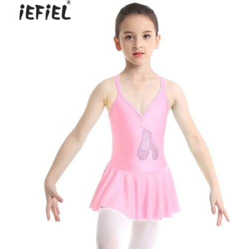 Kids Girls Ballet Leotard Dress Stage Dance Wear Girls Ballerina Sleeveless Ballet Dance Gymnastics Leotard for Girls Tutu Dress