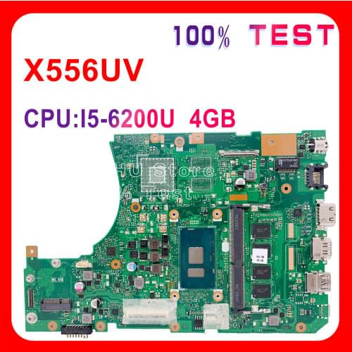 KEFU X556UV For ASUS X556U X556UJ X556UV X556UA X556UQ X556UQK Motherboard I3-7100U GT940M DDR4 4GB Tested 100% work original