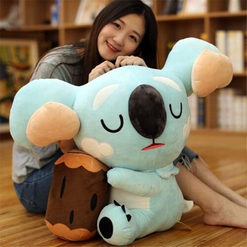 Fancytrader 60cm Giant Soft Cute Cartoon Koala Plush Toy 24'' Big Simulation Animal Blue Koala Doll Baby Present