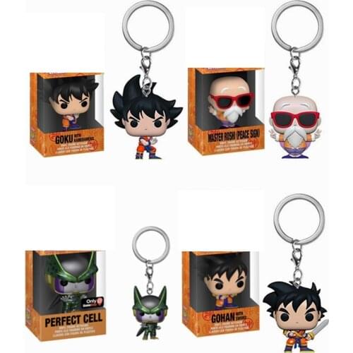 Dragon Ball Z Son Goku Naruto Vegeta Figure Doll Collectible Model Toy Keychain PVC toys Action Figure Key Chain Accessories
