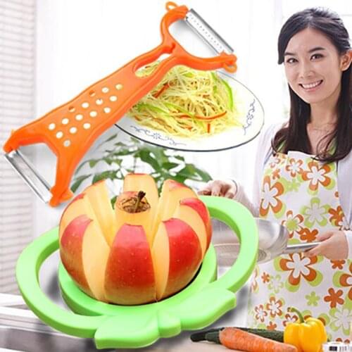 Stainless Steel Apple Fruit Cut Knife Kitchen Accessories Tool Gadgets tools Vegetable Spiralizer Slicer Tool Carrot peeler