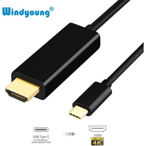 USB C HDMI Cable Type C USB 3.1 to HDMI Support 4k 2k HDTV 1.8M Cable for Galaxy S8 S8+ Plus Huawei Mate10 USB-C to HDMI Adapter