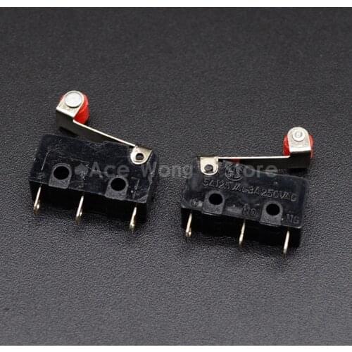 10PCS Limit Switch, Roller Lever 3 Pin N/O N/C High quality All New 5A 125VAC Micro Switch short