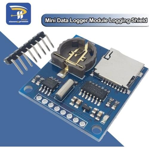 Mini Data Logger Module Logging Shield for Arduino For Raspberry Pi Logging Recorder Data Logger Module Shield V1.0 SD Card