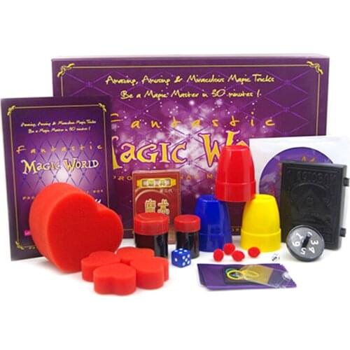 Magic Tricks Set 7 Kinds Props with Instruction DVD Teaching Professional Magia Sit Magiets Gifts Gimmick Props Toys for Kids