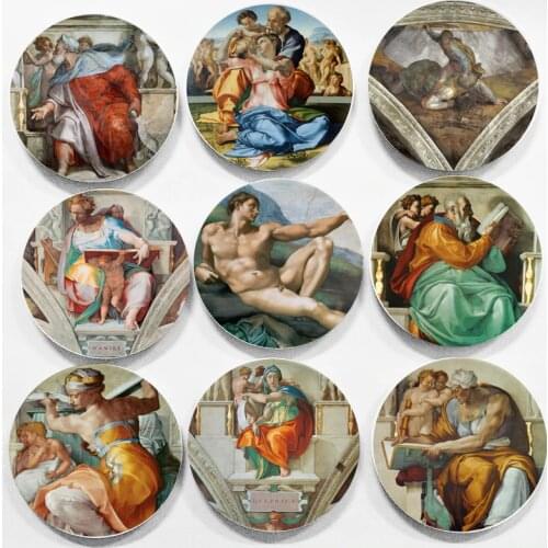 Michelangel Italy mural wall decorative hanging plate artistic ceramic craft home/hotel/restaurant background decoration