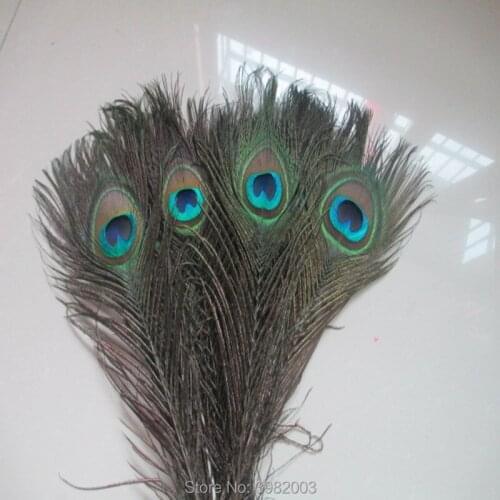 Wholesale 10pcs Beautiful Peacock Feather Eye Length 10-12 inch/25-30 cm DIY Costume Hat Wedding Celebration Decoration