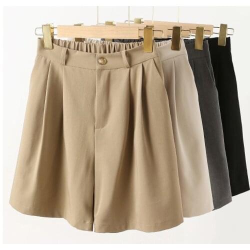 Shorts womens suit shorts womens summer thin 2021 new high-waisted loose-fitting casual five-point pants Pockets Regular