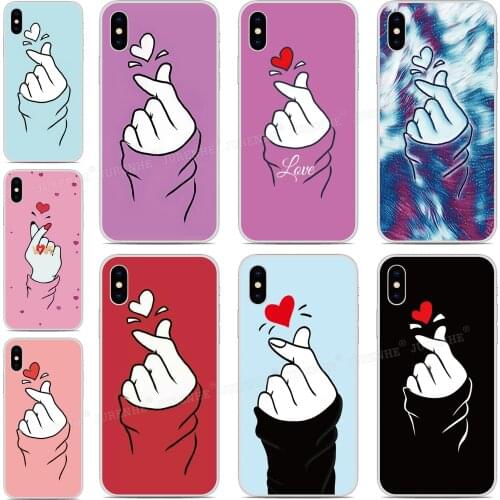 Silicone Finger Love Heart Cover For Oukitel C23 C22 C21 C19 C18 K6000 C17 C16 C15 C13 Pro K9 U20 Plus Y4800 Phone Case