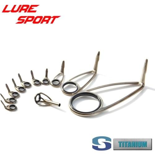 Titanium Frame Guide and Top set SIC Ring 11pcs TIXOHRSG TIXLRST Rod Building Component Pole Repair DIY Accessory Seaguide