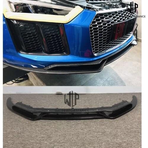 R8 High Quality Carbon Fiber Front lip Splitter Car Body Kit For Audi R8 V Style Car-styling 16-19
