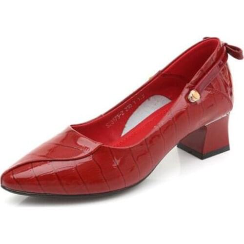 2020 New Summer Fashion Shallow Women Shoes Soft Cowhide Patent Leather Shoes Comfortable Non-slip Wear Pointed High Heel Shoes