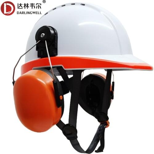 Hard hat with ear protector anti-noise protective helmet Anti-impact construction safety helmet high quality work cap