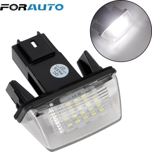 1 Pair LED License Number Plate Light Error free For Peugeot 206 207 306 307 308 5008 Citroen C3C4C5 Berlingo Saxo Xsara Picasso