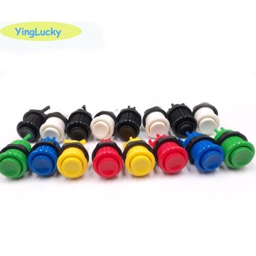 100pcs American Style Happ Push Button For Arcade Kinds Of Arcade Machine With Micro Switch, MAME, Raspberry pi, Jamma cabinets