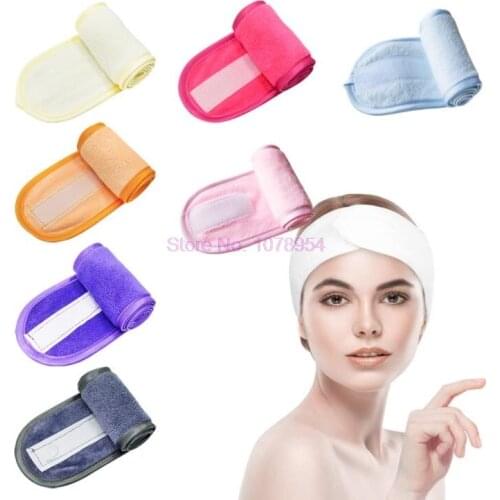 100pcs Headband Stretch Towel Magic Tape Makeup Headscarf Extension Eyelashes Tools For Face Wash Beauty Salon Facial