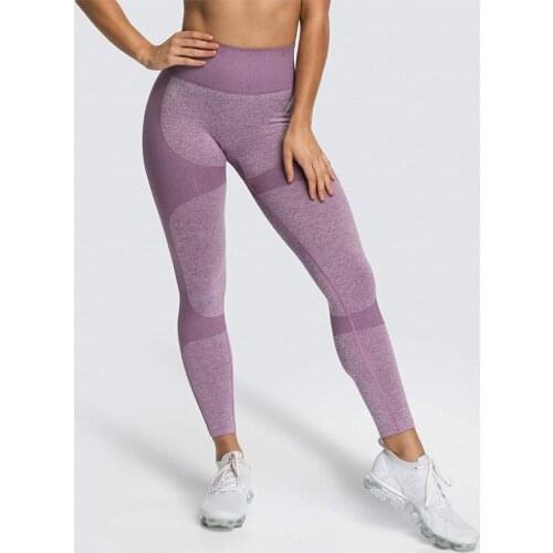 2020 Seamless Patchwork Women Fitness Push Up Leggings High Waist Activewear Elastic Workout Sports Pants Yoga Sport Leggings