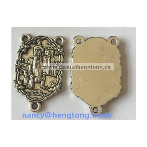 30pcs/lot antique silver plating rosary centerpiece,rosary centerpiece, fatima rosary center