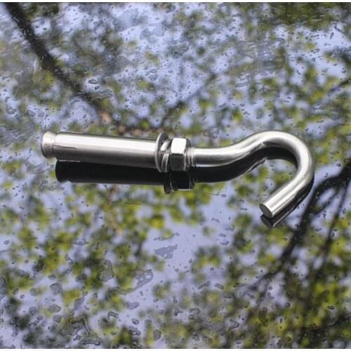 M8 304 Stainless Steel Expansion Screw Open Cup Hook Bolts, 5pcs