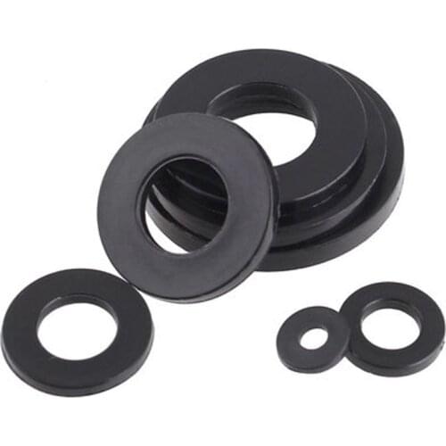 50pcs M2 M2.5 M3 M4 M5 M6 Black nylon gasket High temperature resistant plastic gaskets Plastic insulated flat padFlat Washers