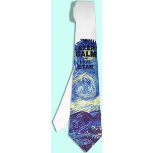 Free shipping fashion casual Mens male woman necktie Headwear Groom Howtotie Van Goghs starry sky tie neckcloth neckwear