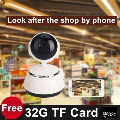 Free 64G TF Card Easy operate wireless wifi camera indoor two way audio security IP camera for home and shop drop shipping MOQ1
