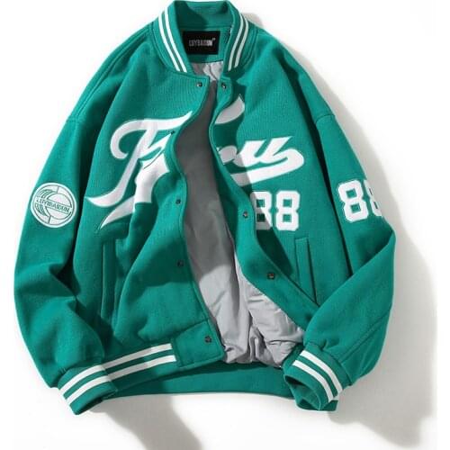 Streetwear Baseball Jacket Men Women Hip Hop Varsity Jacket Japanese Letter Embroidery Spring Autumn Vintage Coat Couples Casual