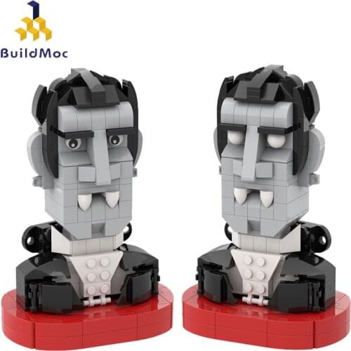 Buildmoc Expert Halloween Vampire Classic Ideas Modular Bust Building Blocks Moc Model Bricks Toys For Children Gift