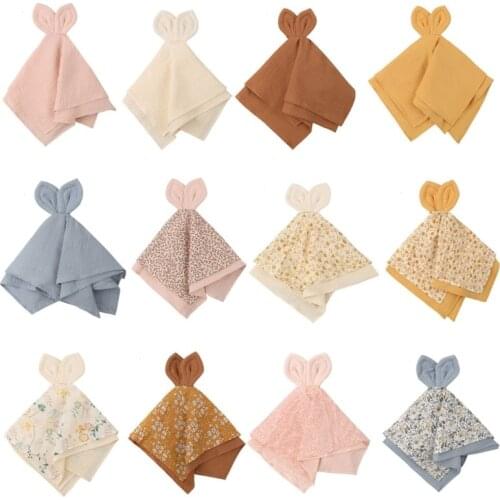 Baby Cartoon Bunny Soothe Appease Towel Appease Doll For Newborn Soft Comforting Towel Sleeping Toy Saliva Towel Gift