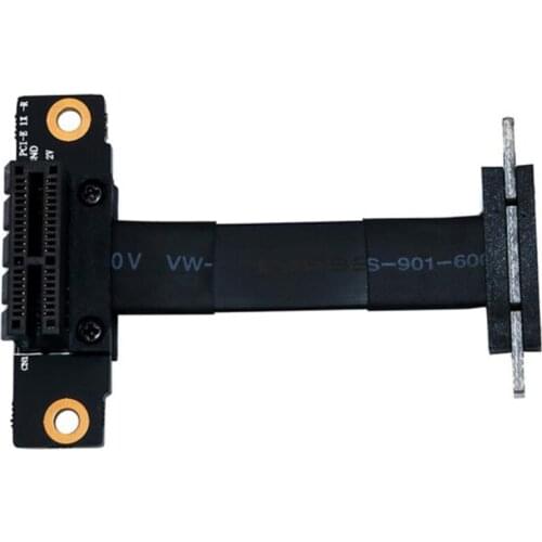 PCIE X1 Riser Cable Dual 90 Degree Right Angle PCIe 3.0 X1 to X1 Extension Cable 8Gbps PCI Express 1X Riser Card