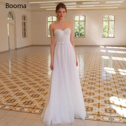 Classic Dot Tulle Wedding Dresses 2020 Sweetheart Bow Belt A-Line Bridal Gowns Sleeveless Long Bride Dresses vestido de noiva