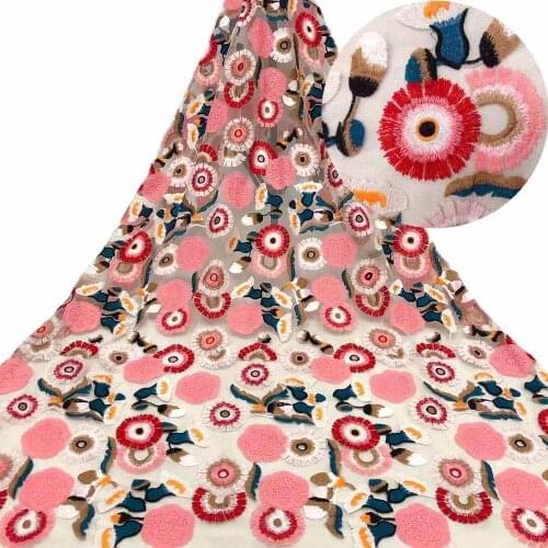 Hot Selling French Mesh Lace Fabric Swiss Tulle Embroidery Sewing Design Supplies Banquet Prom Party Wedding Dress 5 Yards Bpodq