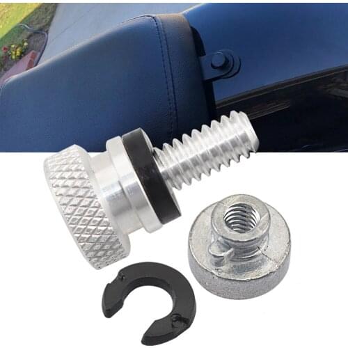 Motorcycle Chrome Mini Rear Fender Seat Screw Nut License Plate Mount Knob Cover For Harley XL Dyna Touring COV Softail 96-Up