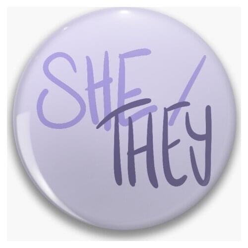 She They V5 Purples Soft Button Pin Fashion Badge Women Lover Collar Gift Decor Cartoon Metal Creative Clothes Hat Funny Cute