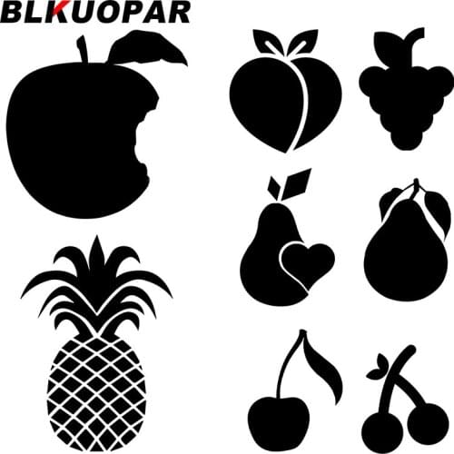 BLKUOPAR for Apple Car Stickers Simple Funny Decals Car Assessoires Campervan Refrigerator Waterproof Sunscreen Funny Decor