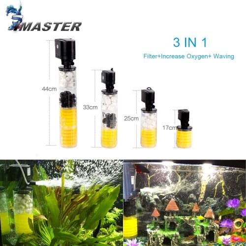 NEW 3 in 1 Aquarium Multifunction Filter Fish Tank Filter For aquarium Air Pump Air Oxygen Increase Aquarium Internal Filter Aqu