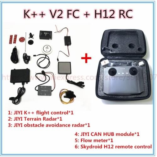 Original JIYI K++ V2 flight control FC kit with Skydroid H12 remote control RC obstacle avoidance radar agricultural drone