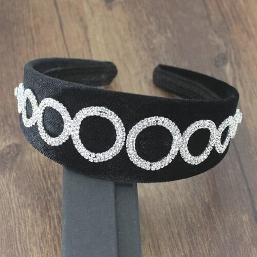 Luxurious Silver Round Crystal and Red Green Crystal Hairbands Wide Sparkly Rhinestone Headband For Women Wedding Hair Jewelry