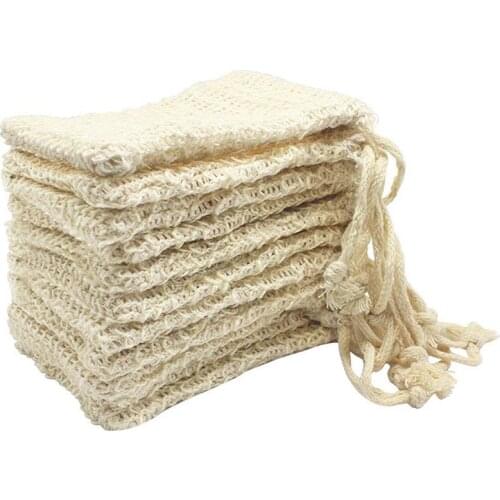 Professional 30 Pack Natural Sisal Soap Bag Exfoliating Soap Saver Pouch Holder