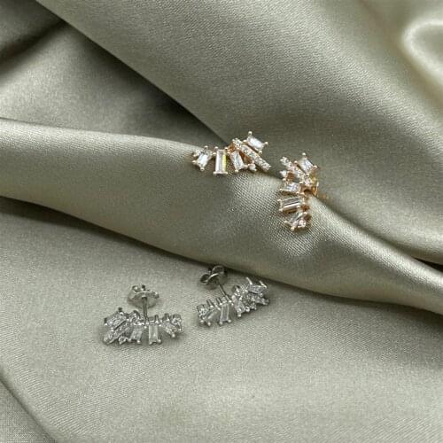 Rhodium Plated Moonlight Earrings