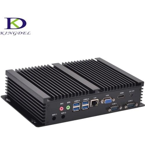 Cheapest Core i3 4010U Haswell Fanless Mini Industrial PC Windows 10 Barebone Computer HD 4400 Graphics 4K HTPC wifi HDMI VGA