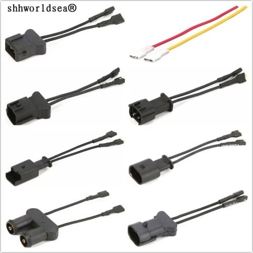 Shhworldsea 2pcs Car Horn Speaker Adapter Wiring Harness Pigtail Socket for regal for Mitsubishi Car Horn Wiring Adapter