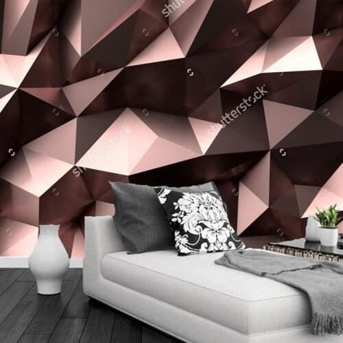 Modern Textile Wallcoverings, 3D geometric patterns for the living room sofa restaurant background wall vinyl papel de parede